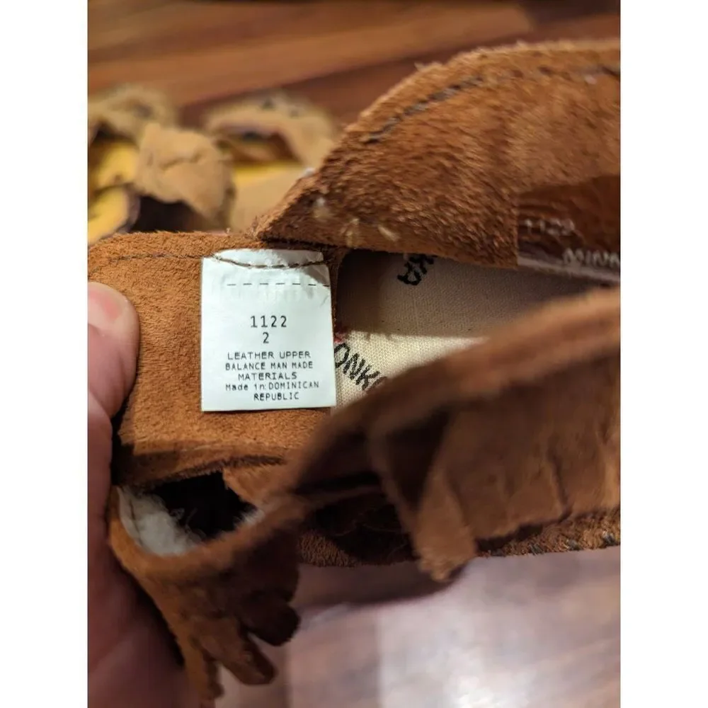 Minnetonka leather baby moccasins size 2